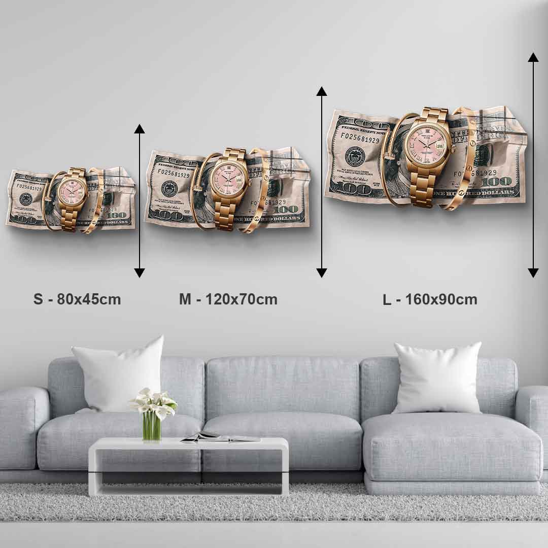 Wandskulptur True Luxury is Time - Acrylglas