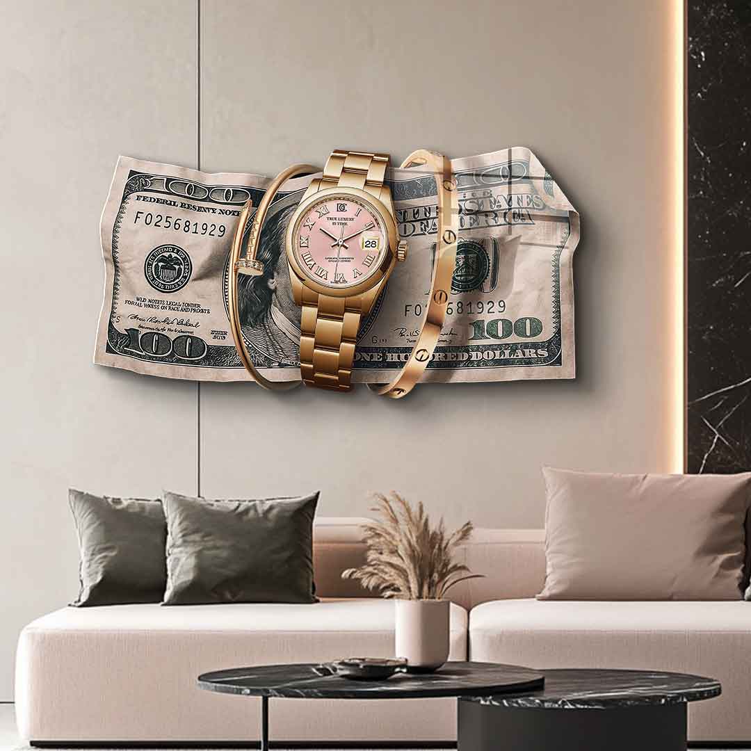 Wandskulptur True Luxury is Time - Acrylglas
