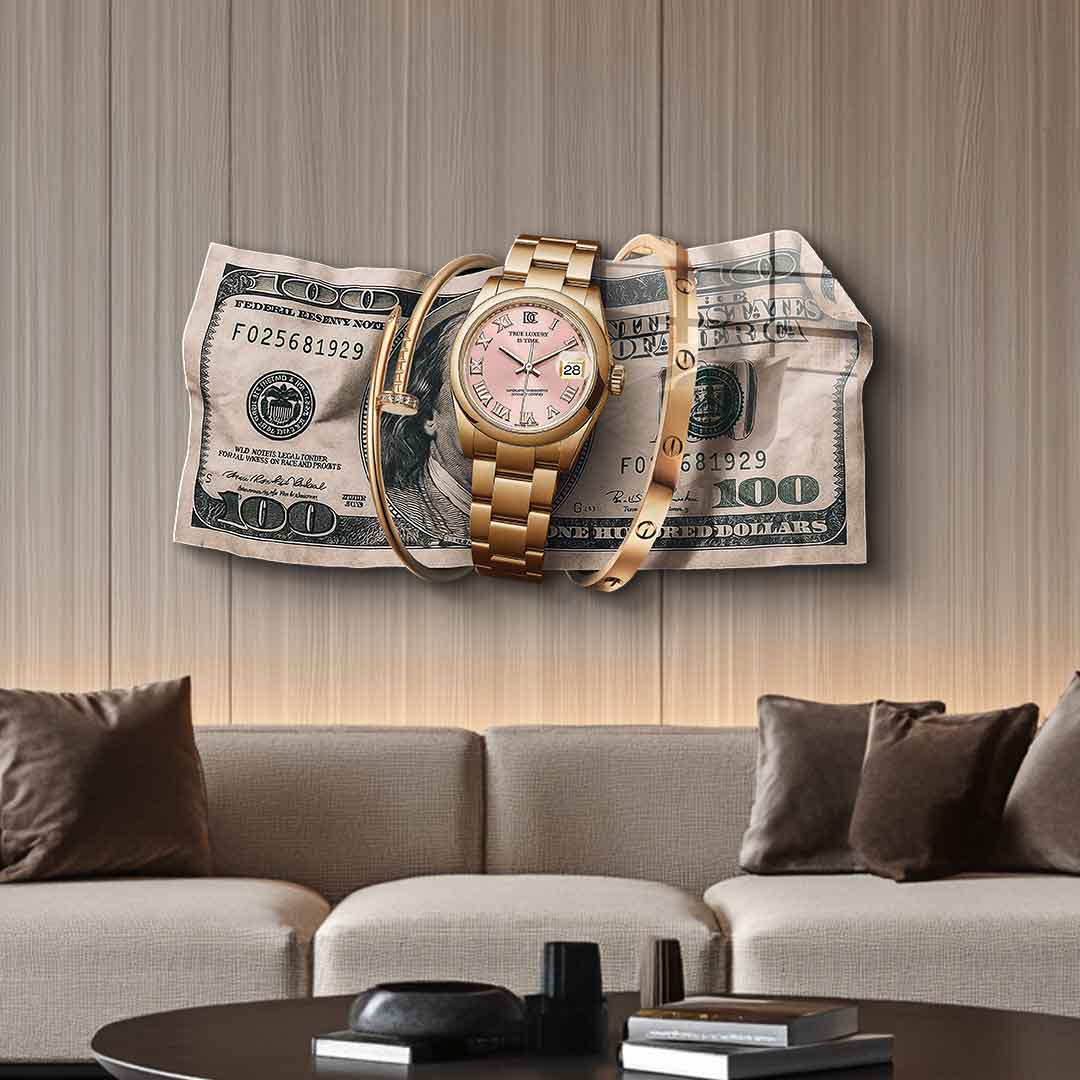 Wandskulptur True Luxury is Time - Acrylglas