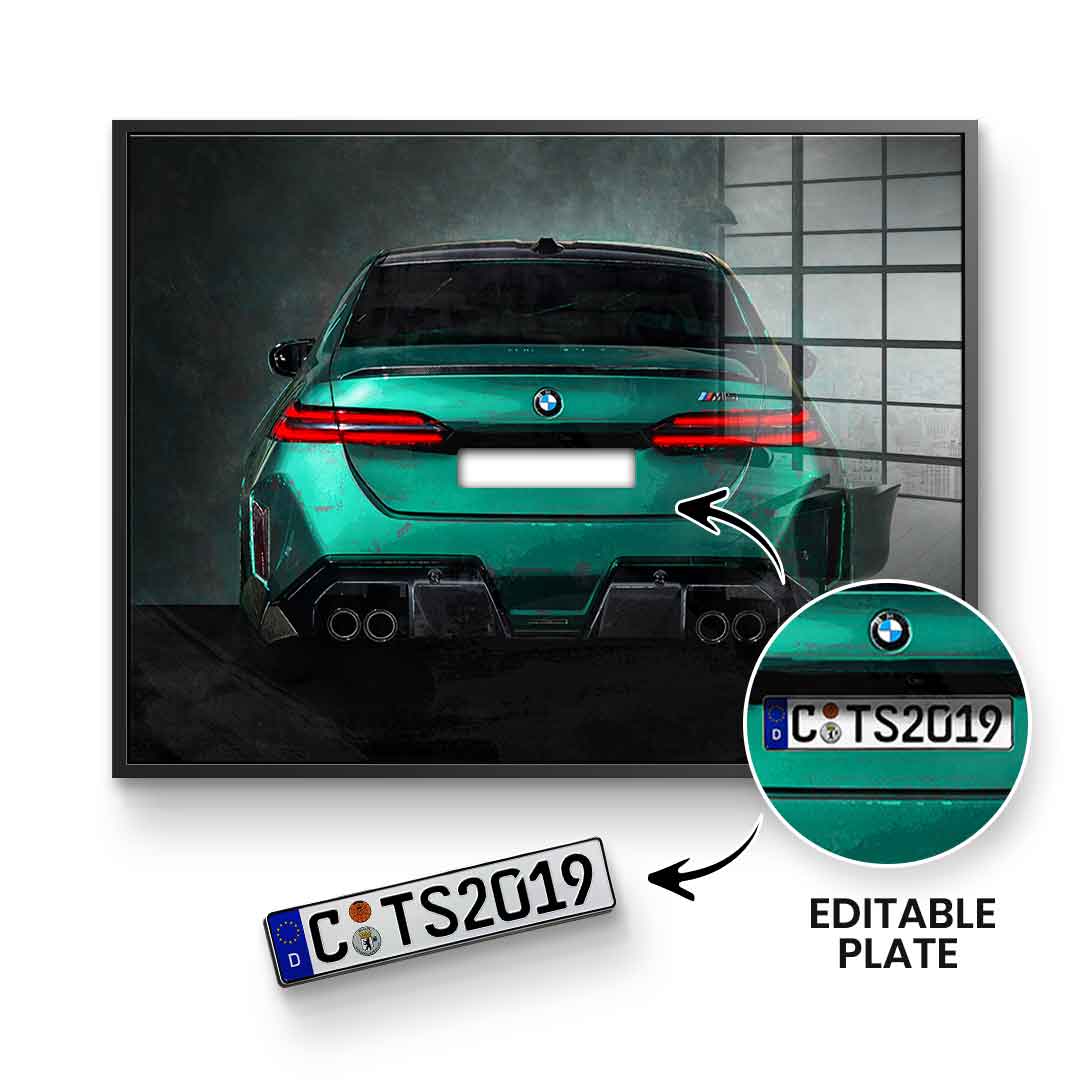 BMW M5 Backside - Acrylglas - personalisierbar