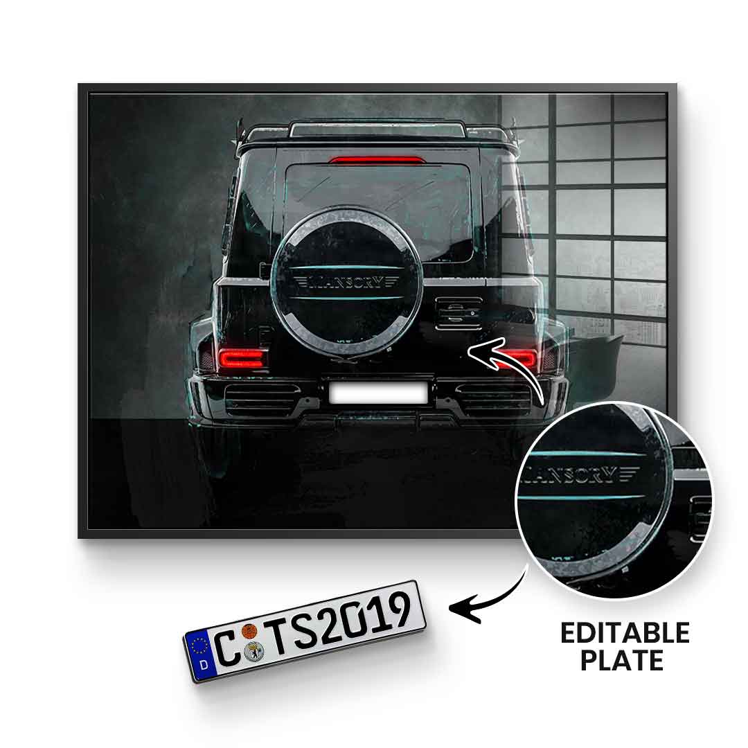 G-Wagon Backside - Acrylglas - personalisierbar
