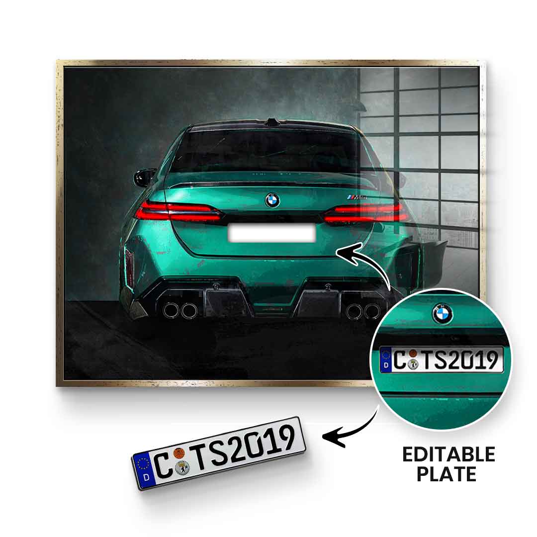 BMW M5 Backside - Acrylglas - personalisierbar