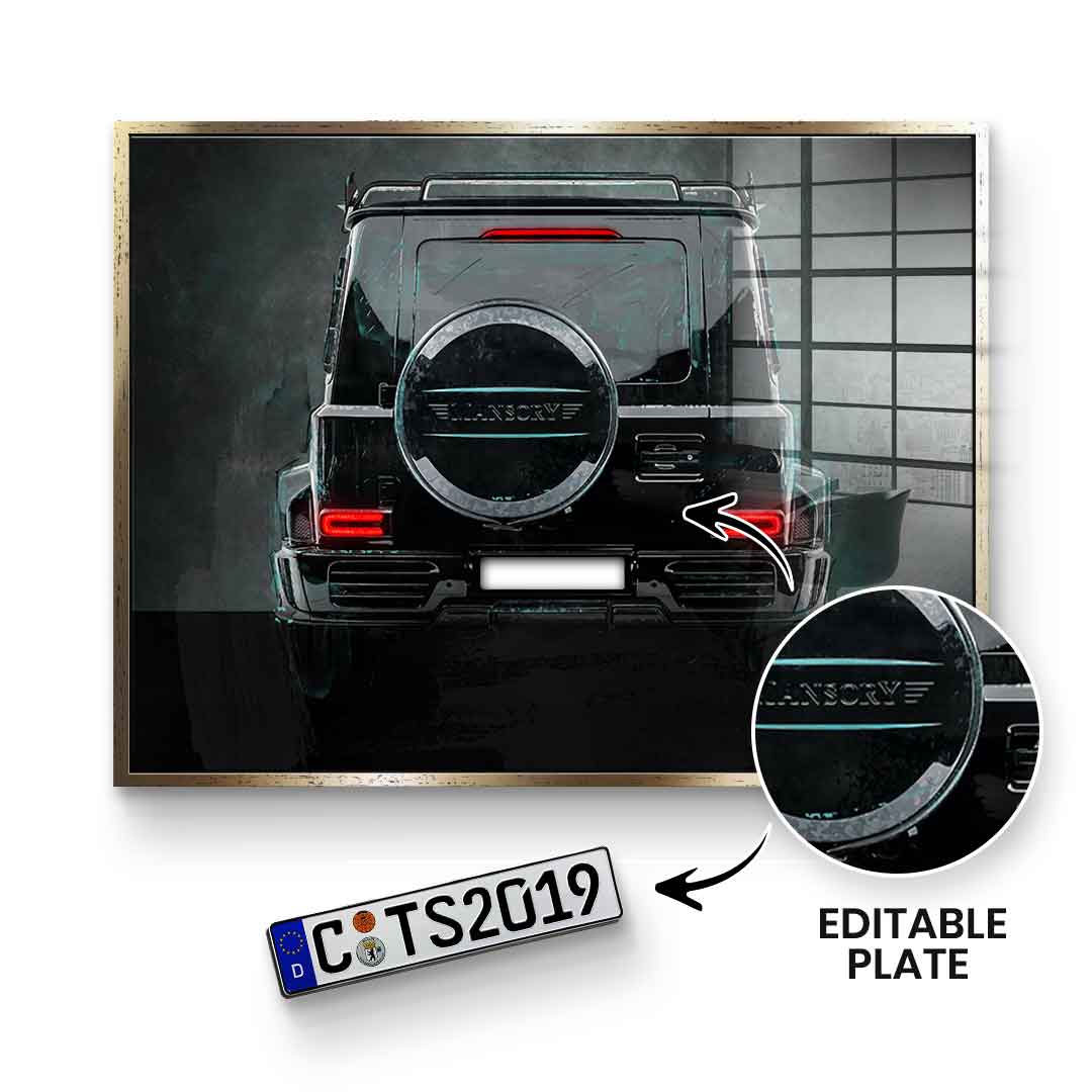 G-Wagon Backside - Acrylglas - personalisierbar