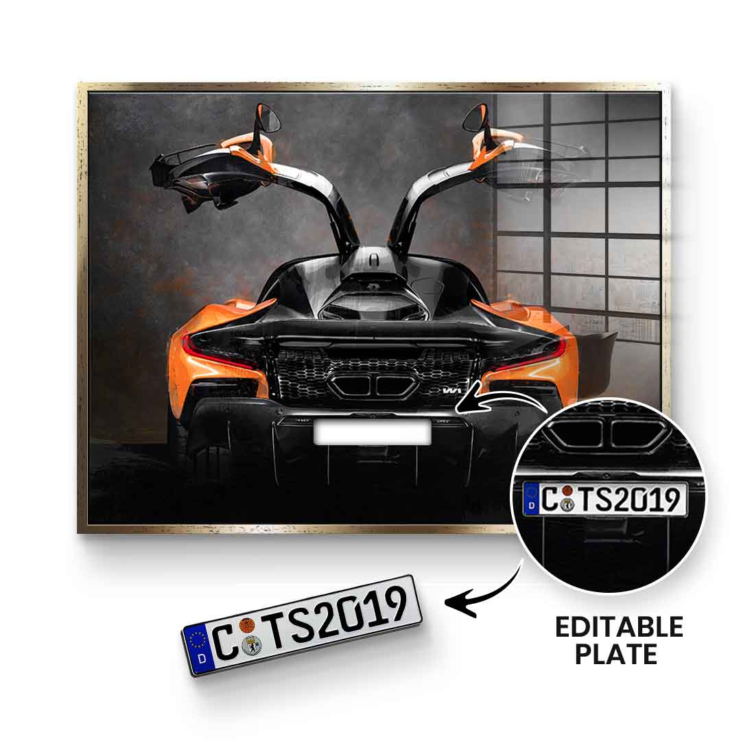 Mclaren Backside - Acrylglas - personalisierbar