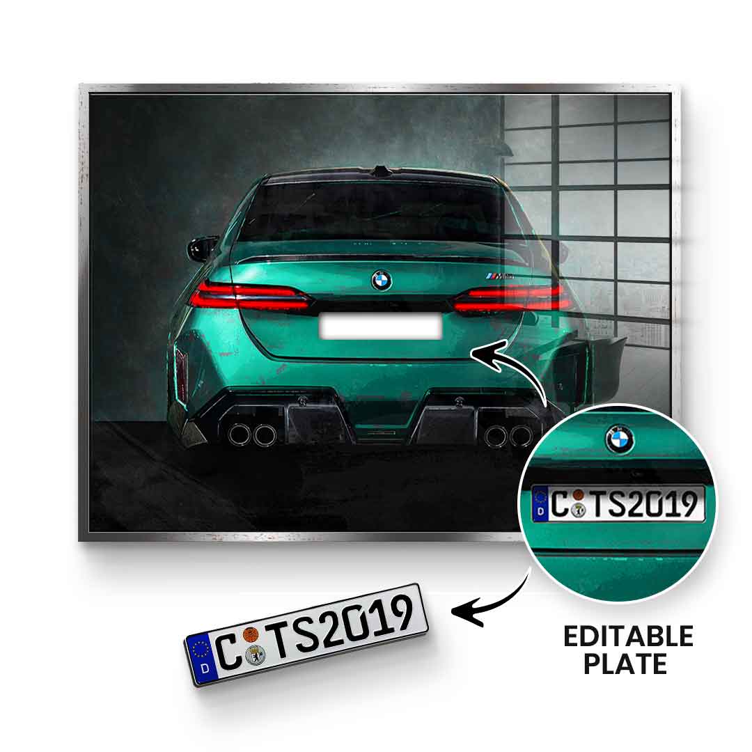 BMW M5 Backside - Acrylglas - personalisierbar
