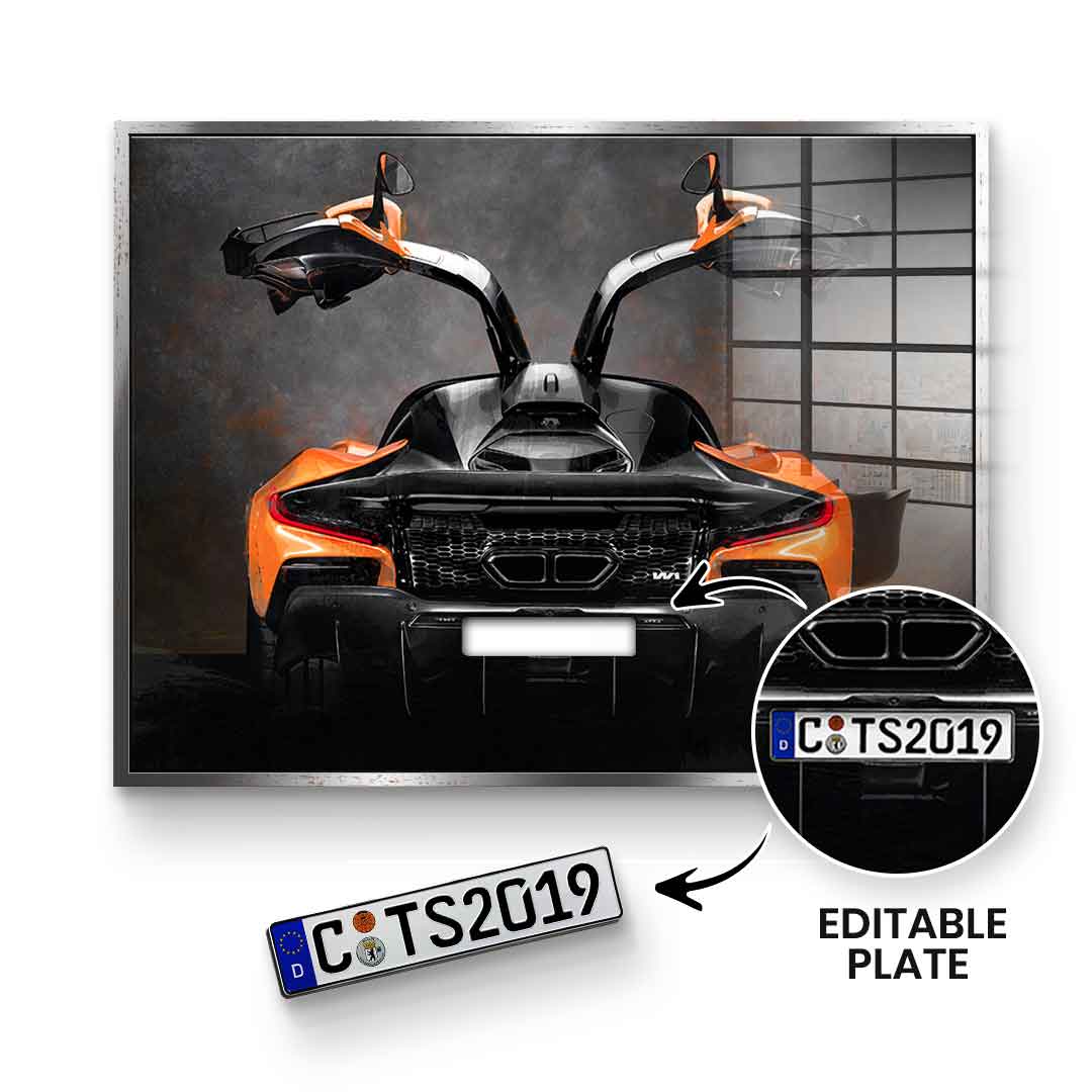 Mclaren Backside - Acrylglas - personalisierbar
