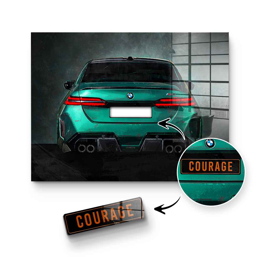 BMW M5 Backside - Acrylglas
