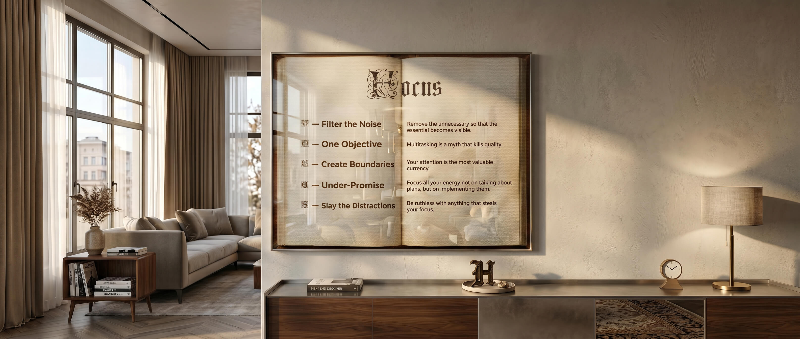 Focus book Acrylglas Banner