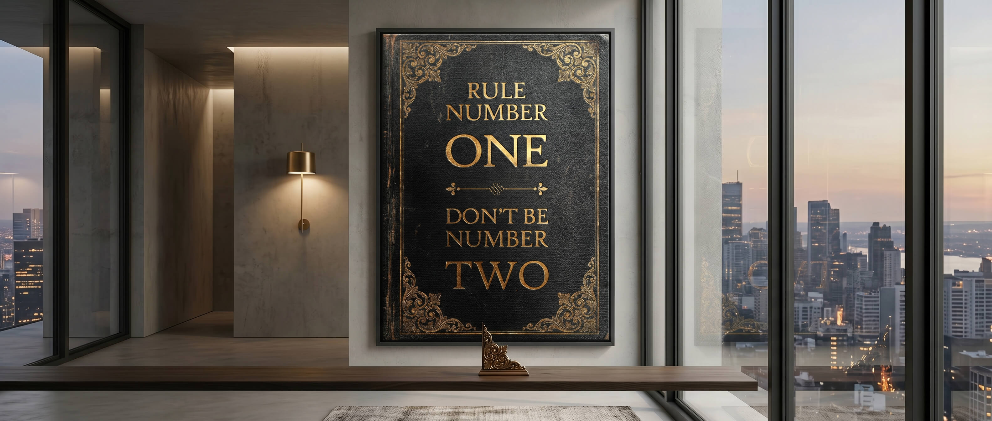 Rule Number One Leinwand Banner