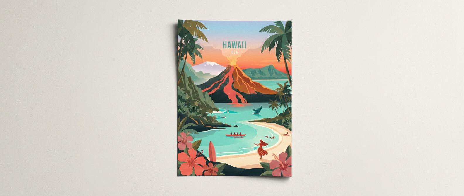 Hawaii Leinwandbild Banner