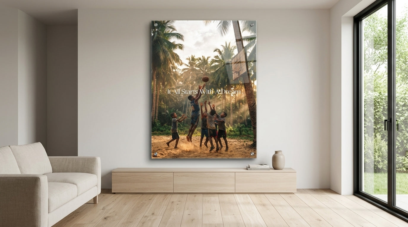 DOTCOMCANVAS 3629 Basketball Acryl Banner