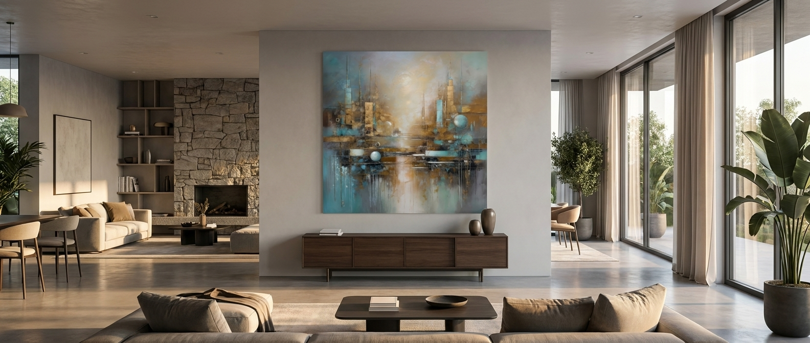 DOTCOMCANVAS The Metallic Oasis Poster Banner