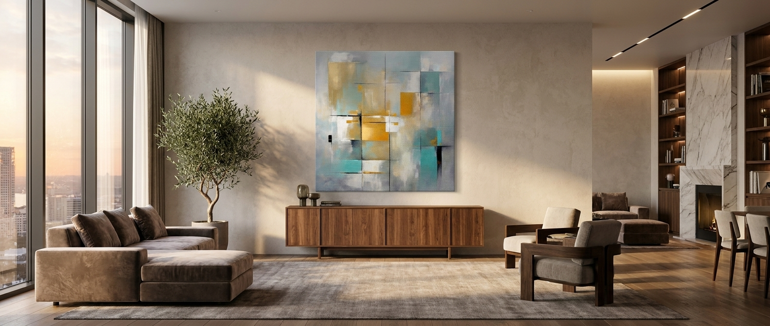 DOTCOMCANVAS Mosaic Arrangement Leinwandbild Banner