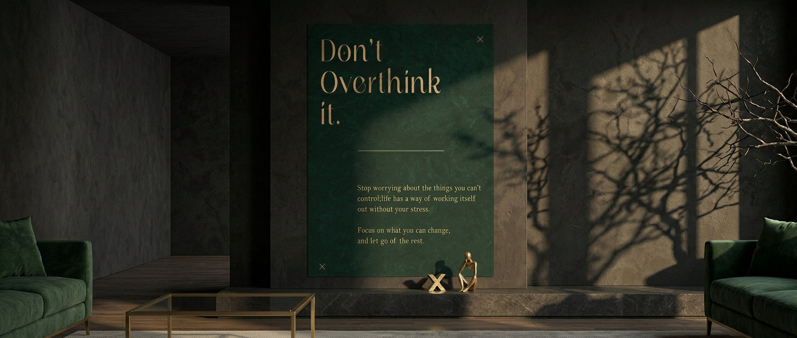 DOTCOMCANVAS Poster Don't Overthink it. Banner
