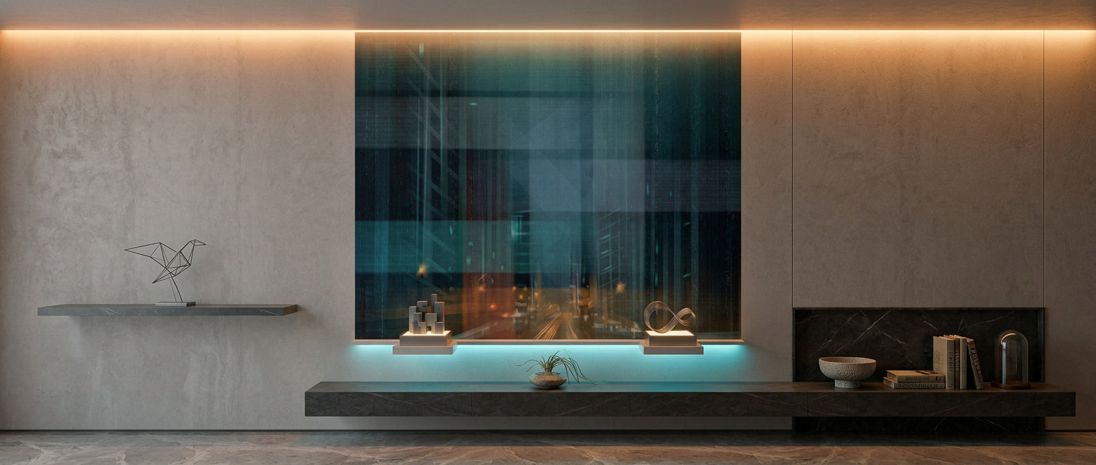 City in the Rhythm of Light Poster Banner