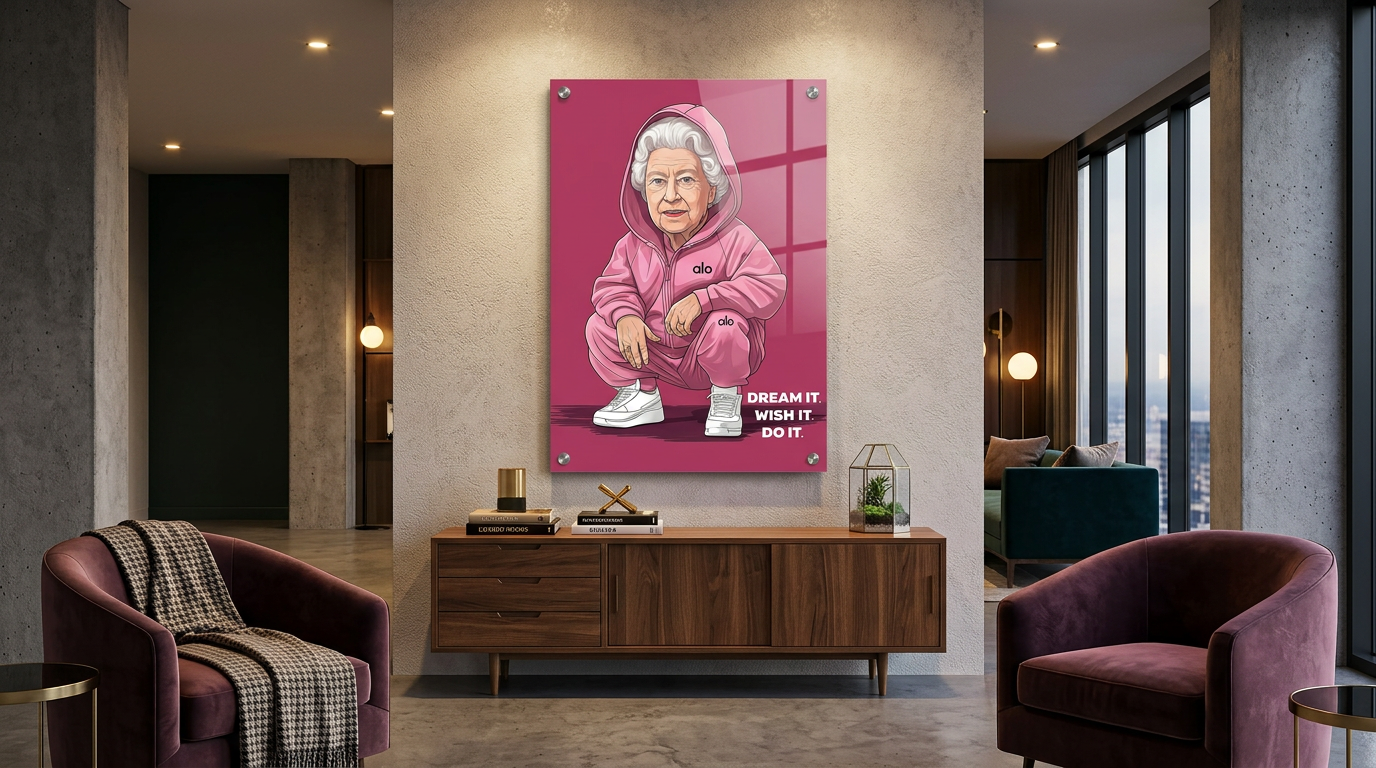 Queen Elizabeth Swag Banner Acryl