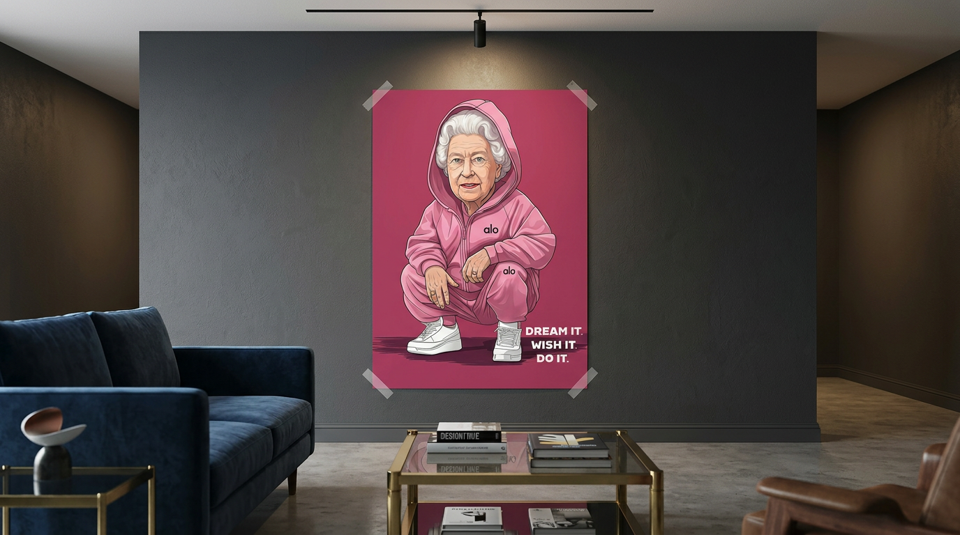 Queen Elizabeth Swag Banner Poster