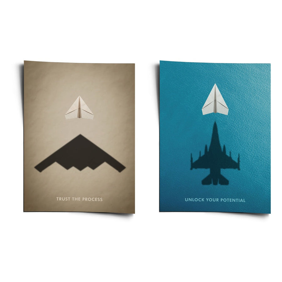 Trust the Process & Unlock Your Potential – 2er Set | Poster – Vorderseite