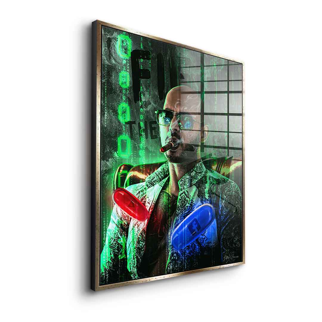 Andrew Tate V2 Fight the Matrix - Acrylglas