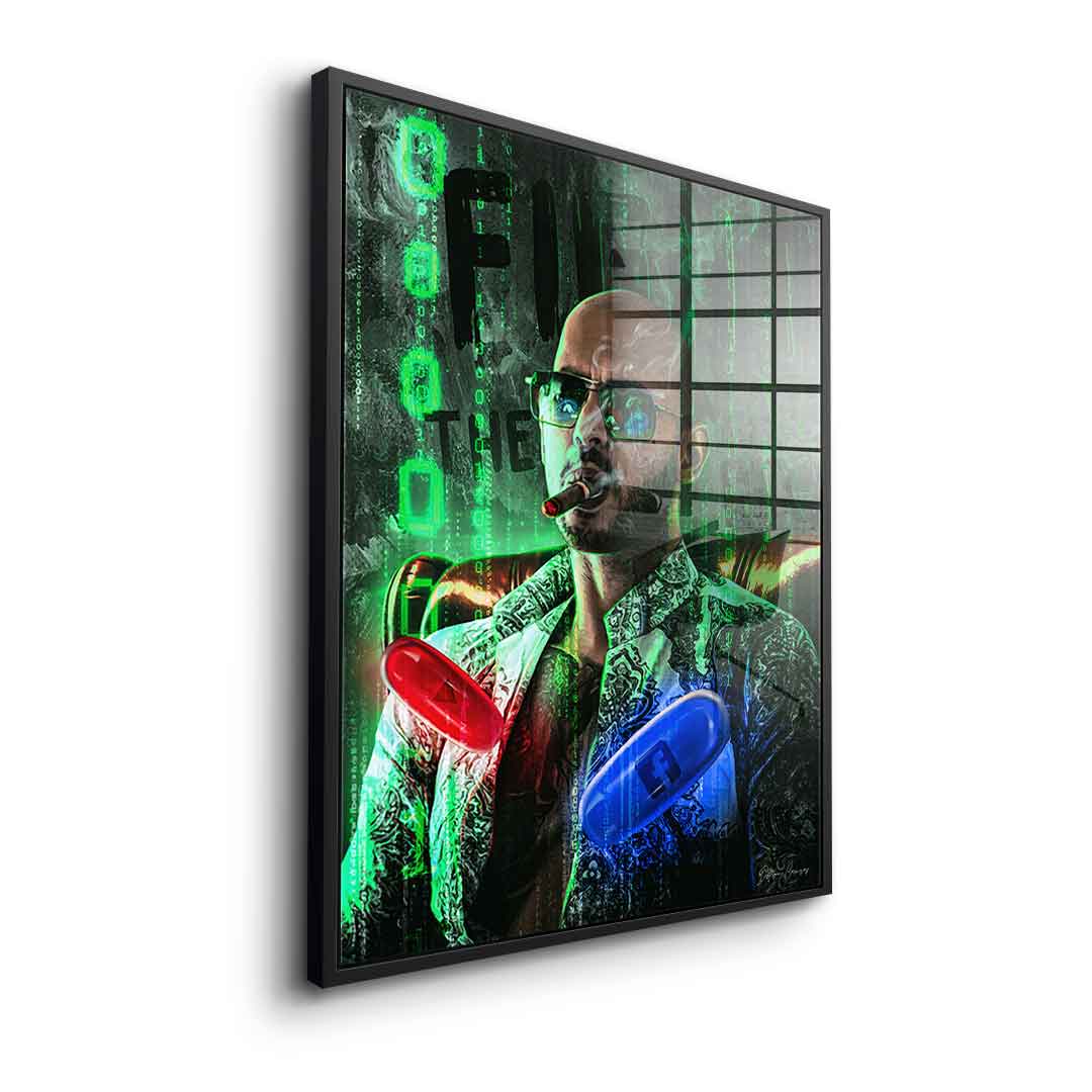 Andrew Tate V2 Fight the Matrix - Acrylglas