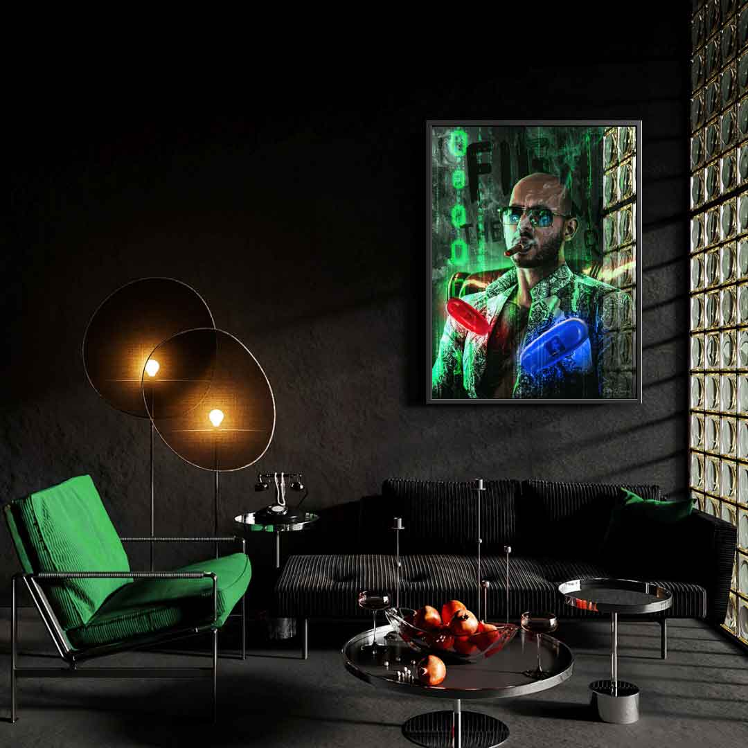 Andrew Tate V2 Fight the Matrix - Acrylglas