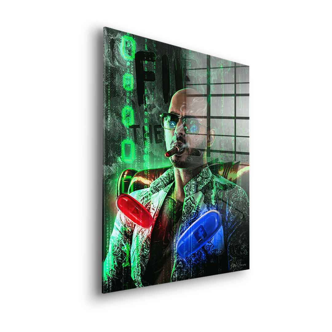 Andrew Tate V2 Fight the Matrix - Acrylglas