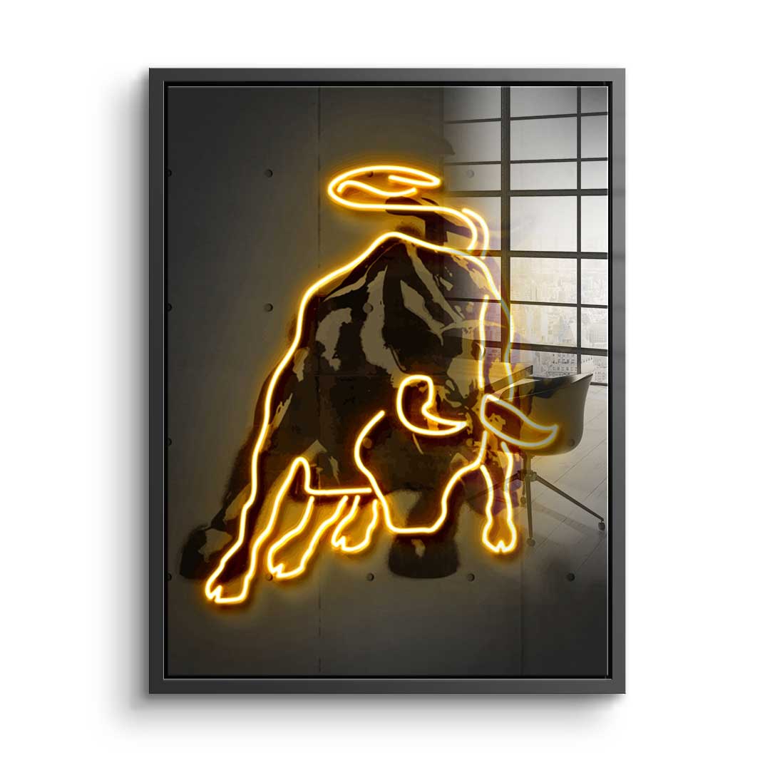 Neon Bull - acrylic glass