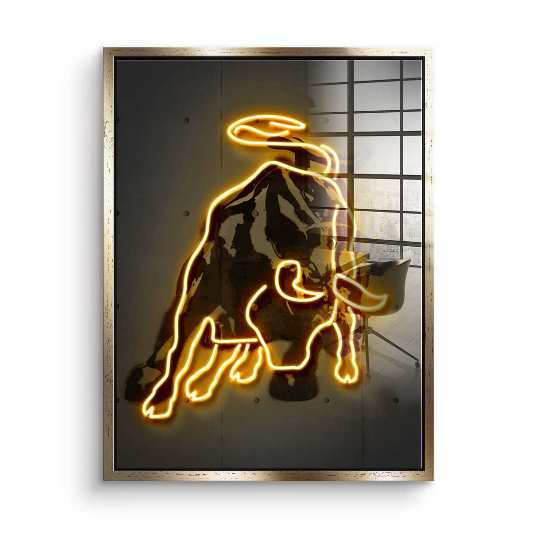 Neon Bull - acrylic glass