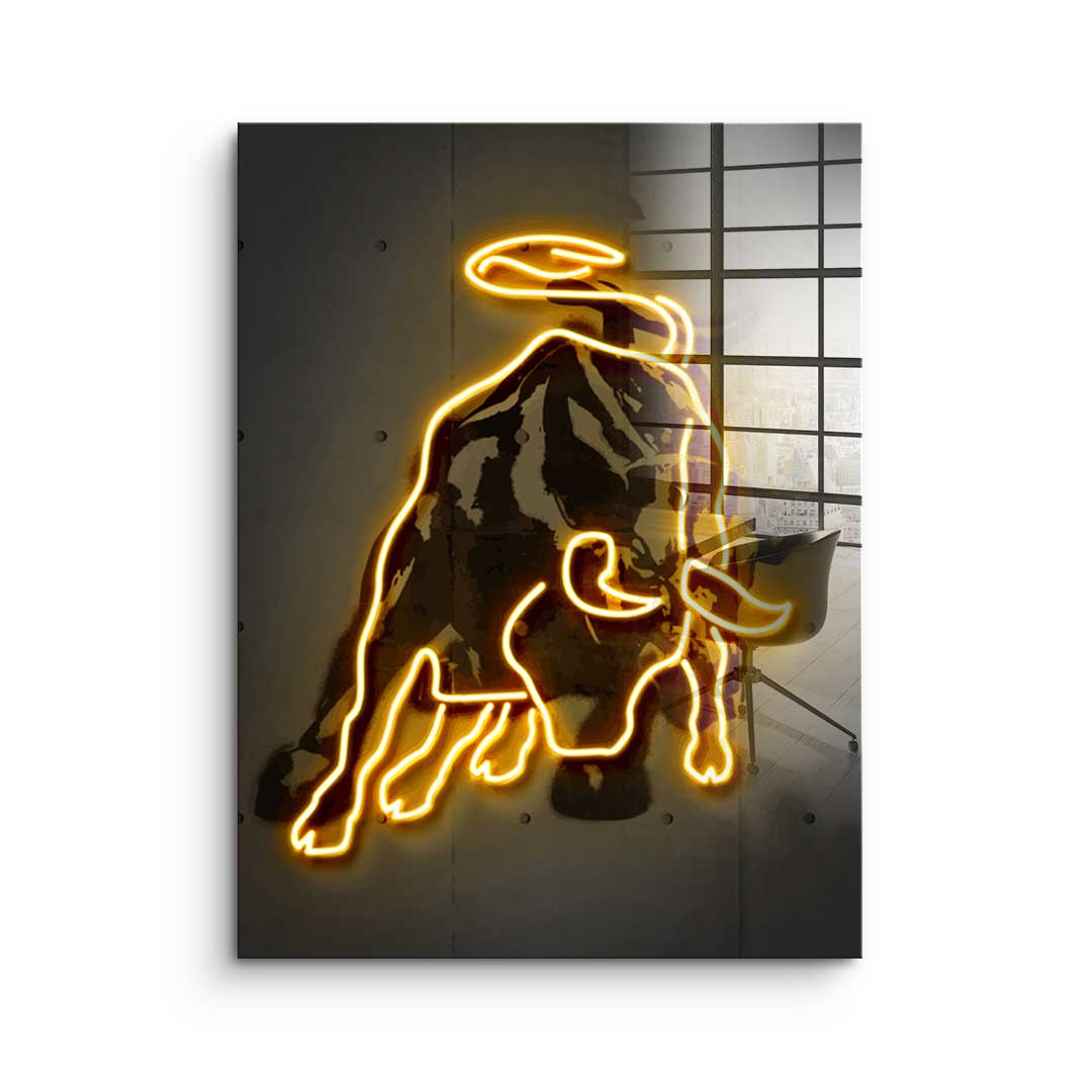 Neon Bull - acrylic glass