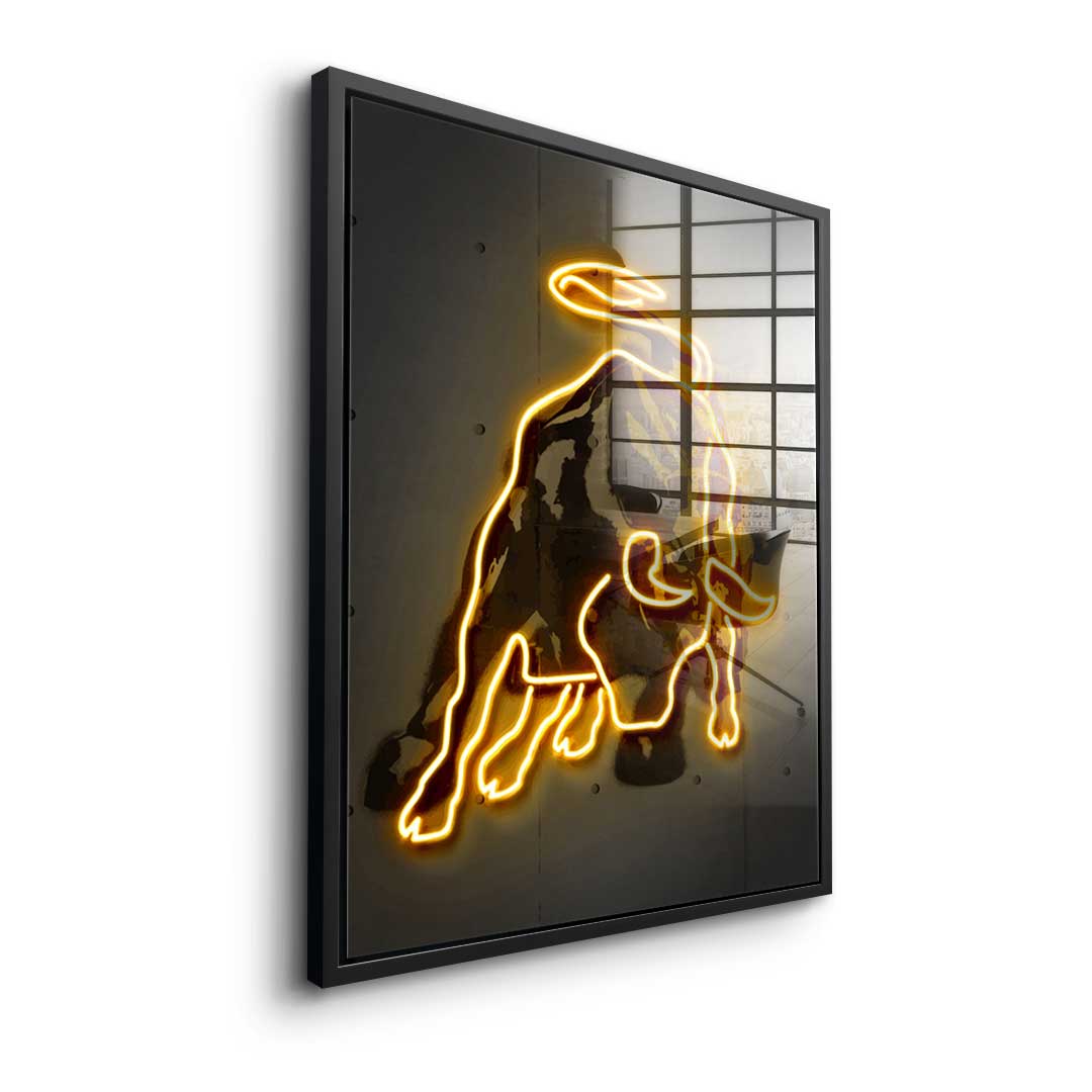 Neon Bull - acrylic glass
