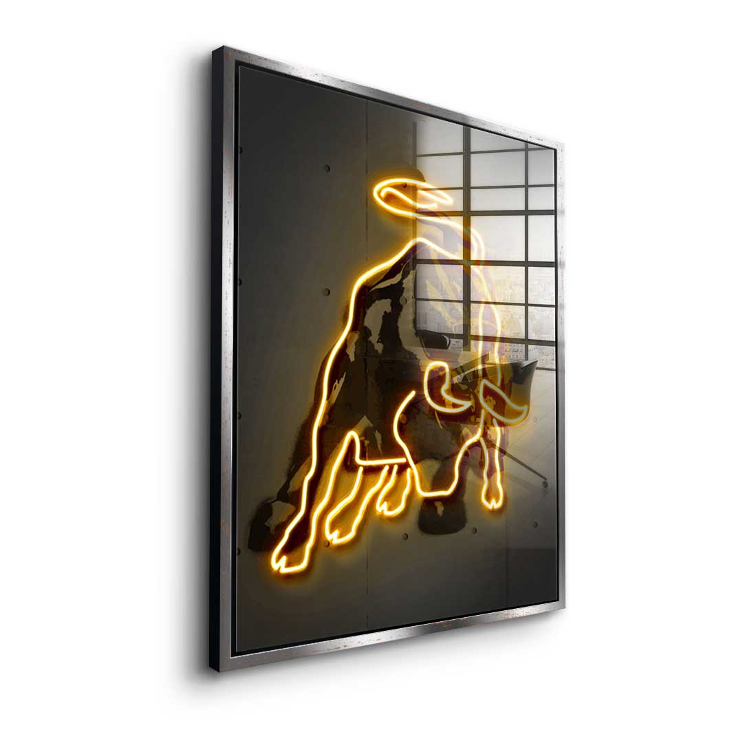 Neon Bull - acrylic glass