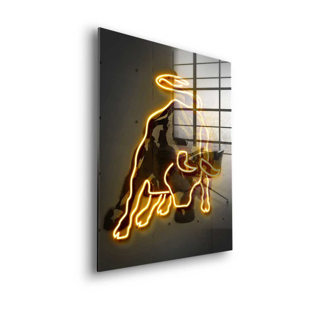 Neon Bull - acrylic glass
