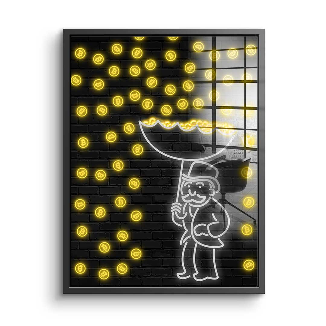 Bitcoin Rain - acrylic glass