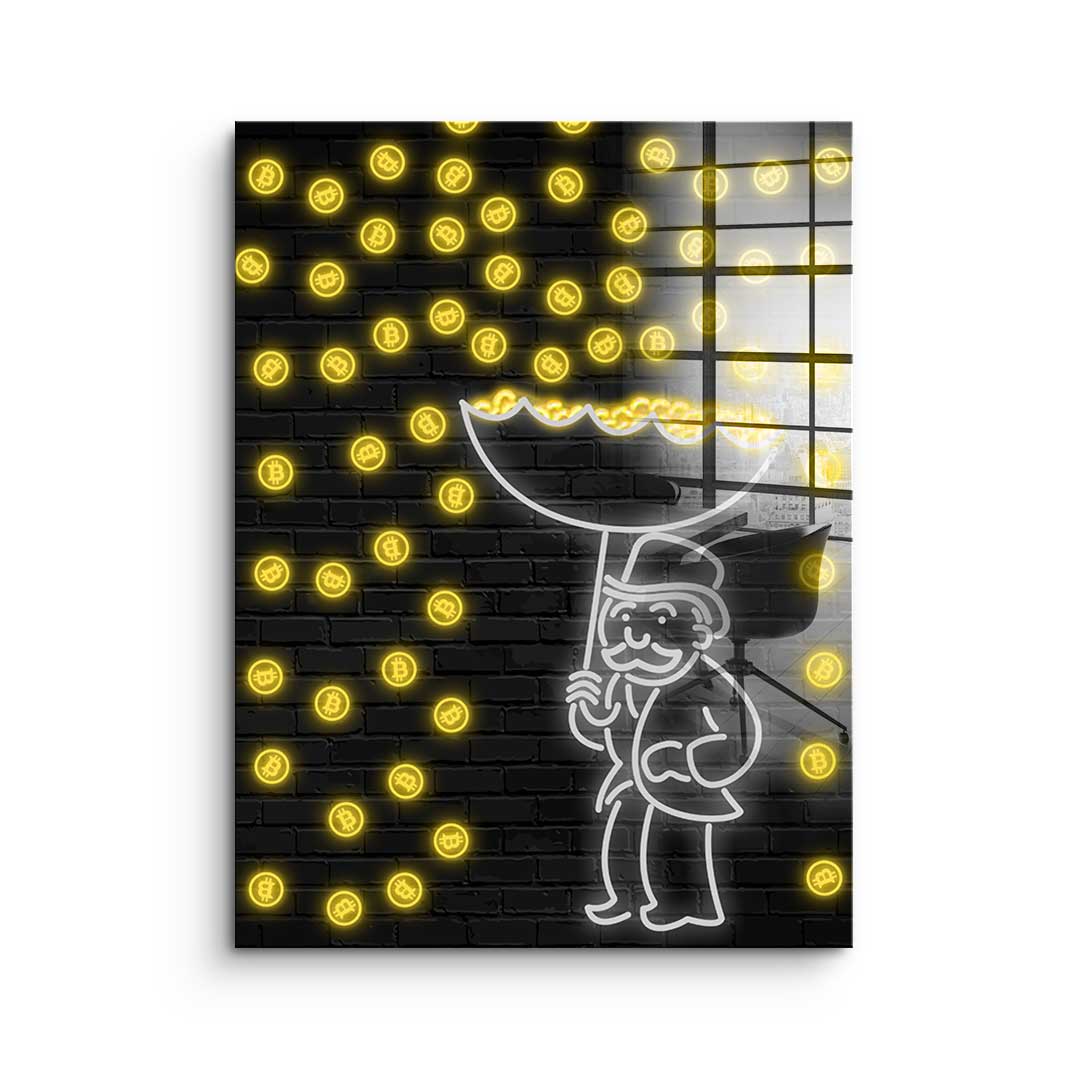 Bitcoin Rain - acrylic glass