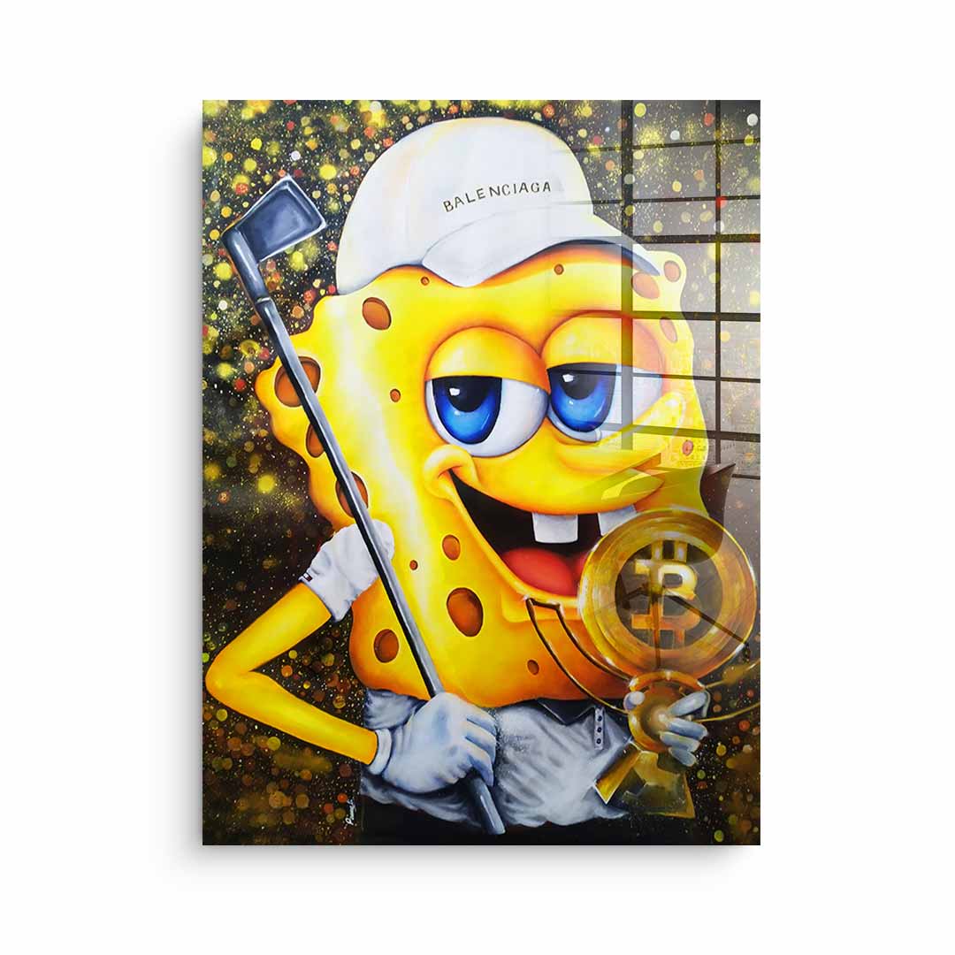 Bitcoin Golfer - Acrylglas