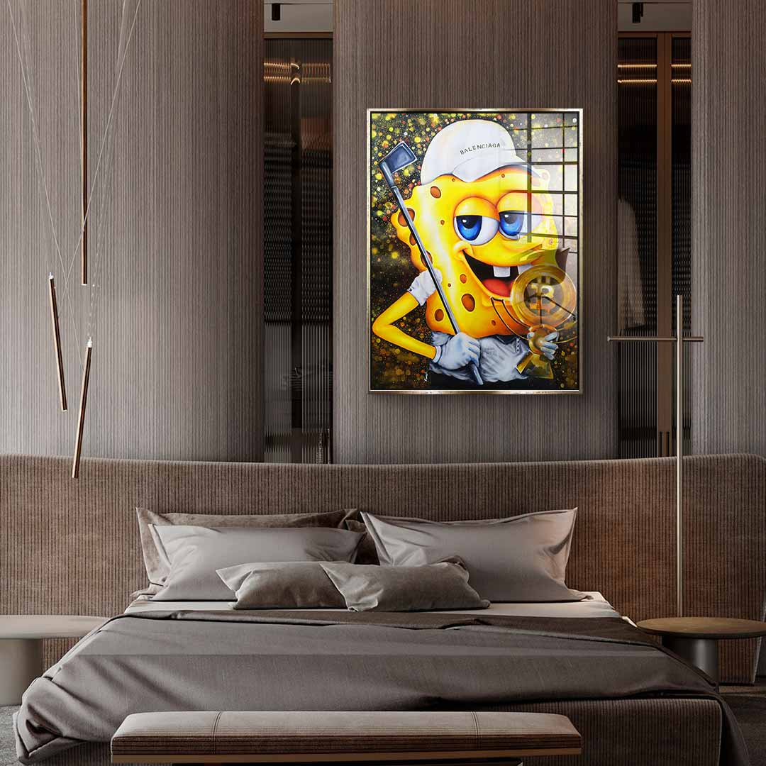 Bitcoin Golfer - Acrylglas