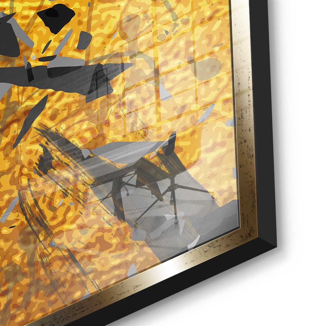 Bitcoin explosion - acrylic glass