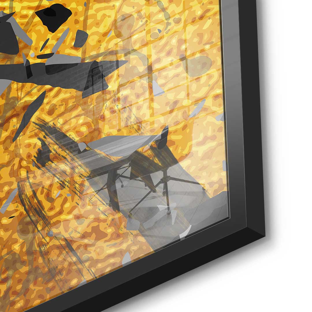 Bitcoin explosion - acrylic glass