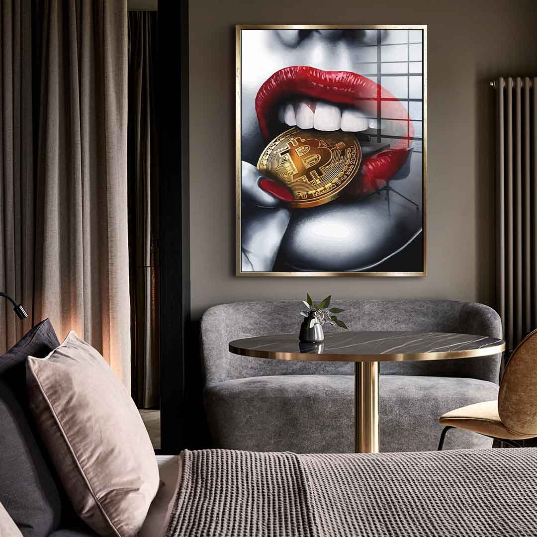 Bitcoin Girl - Acrylglas