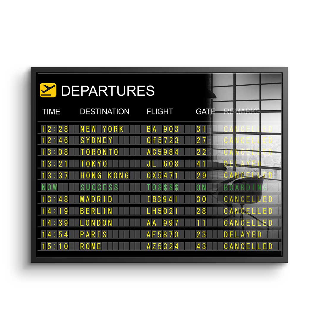 Boarding to Success - Acrylglas