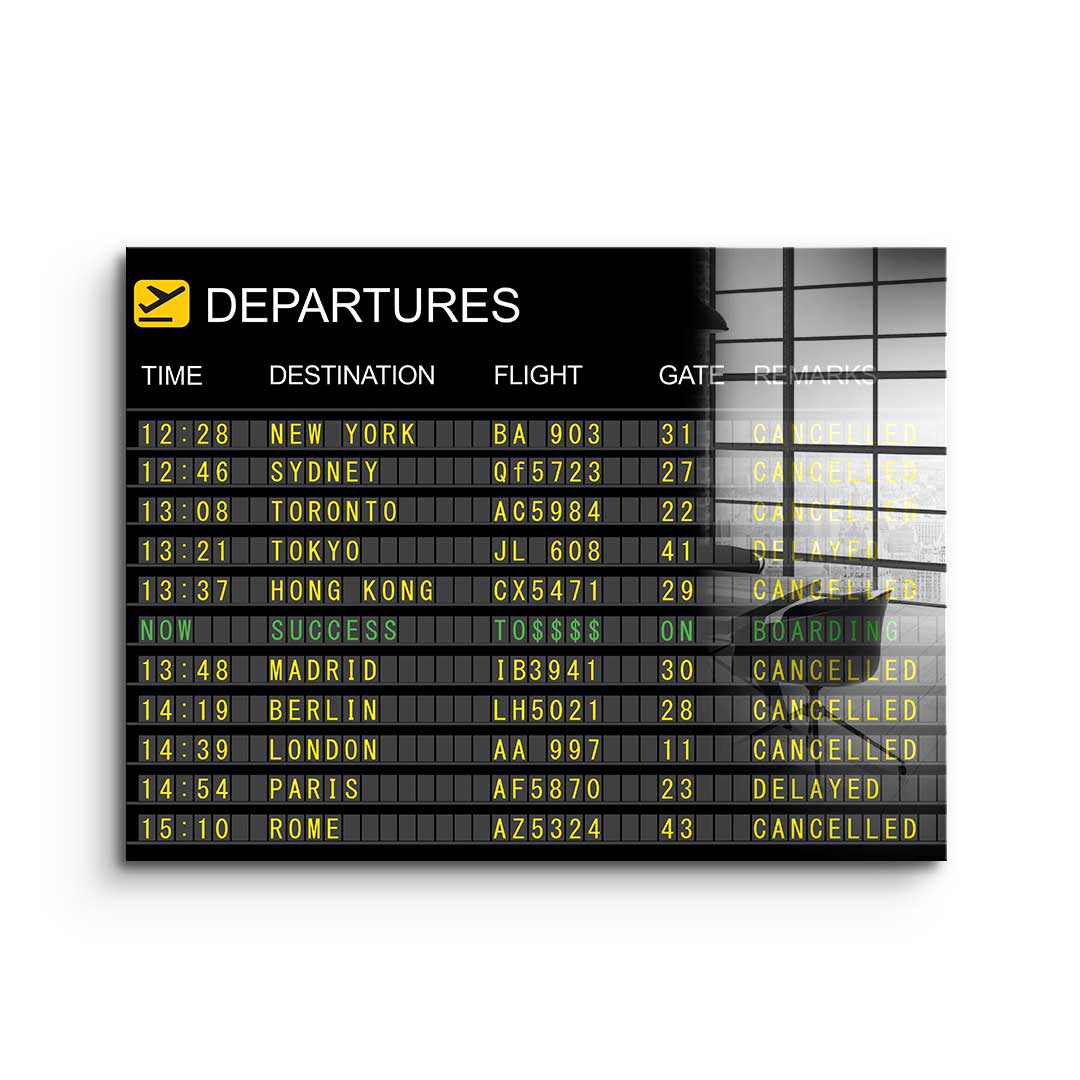 Boarding to Success - Acrylglas