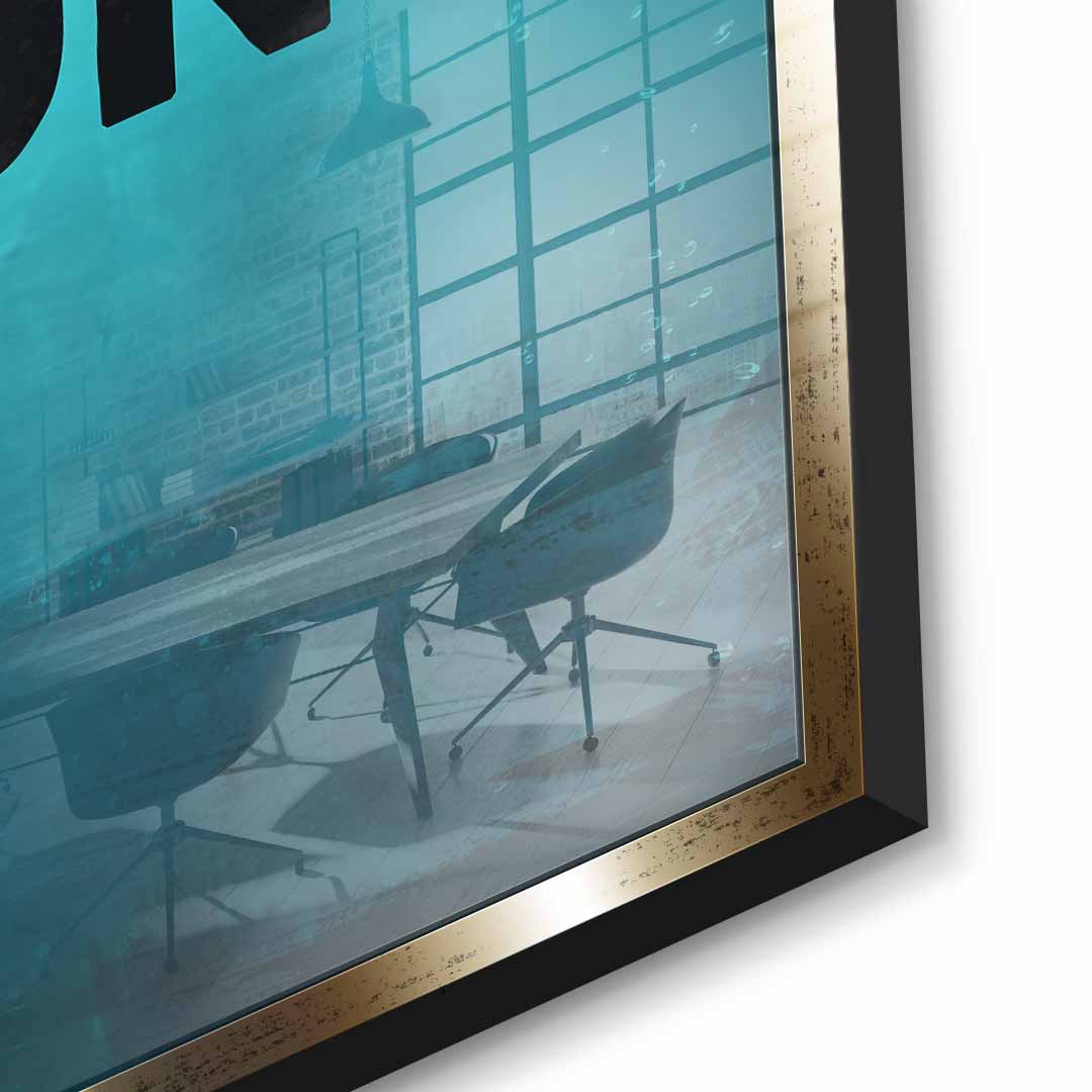 Mindset is everything #goldfisch - acrylic glass