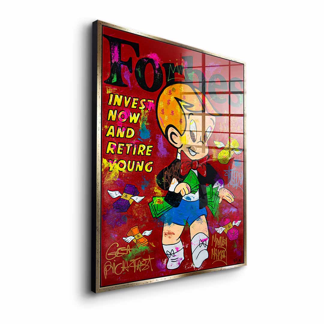 Retire Young - acrylic glass