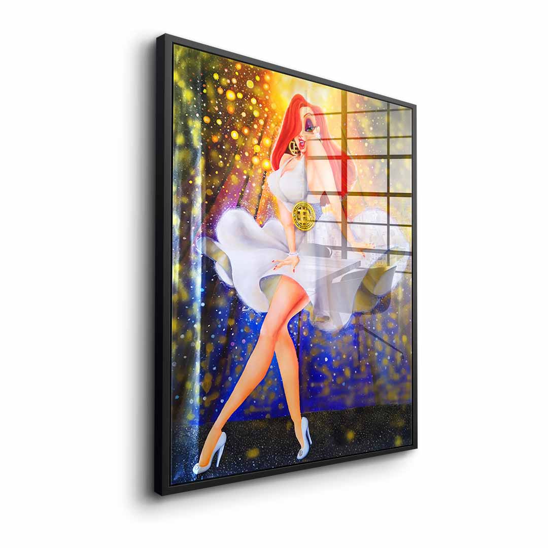 In white we dream gold - acrylic glass