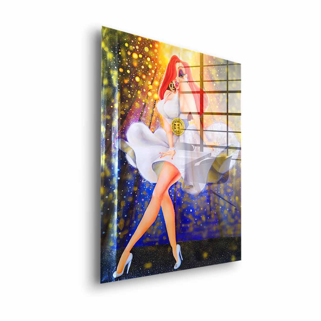 In white we dream gold - acrylic glass