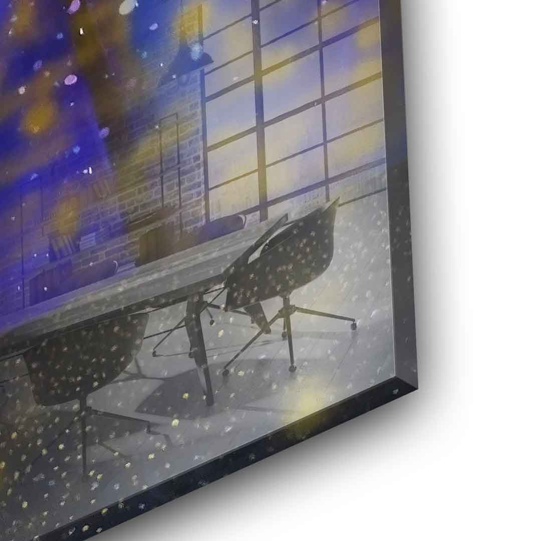 In white we dream gold - acrylic glass