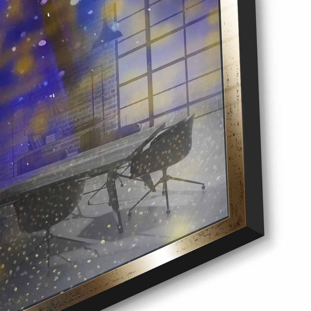 In white we dream gold - acrylic glass