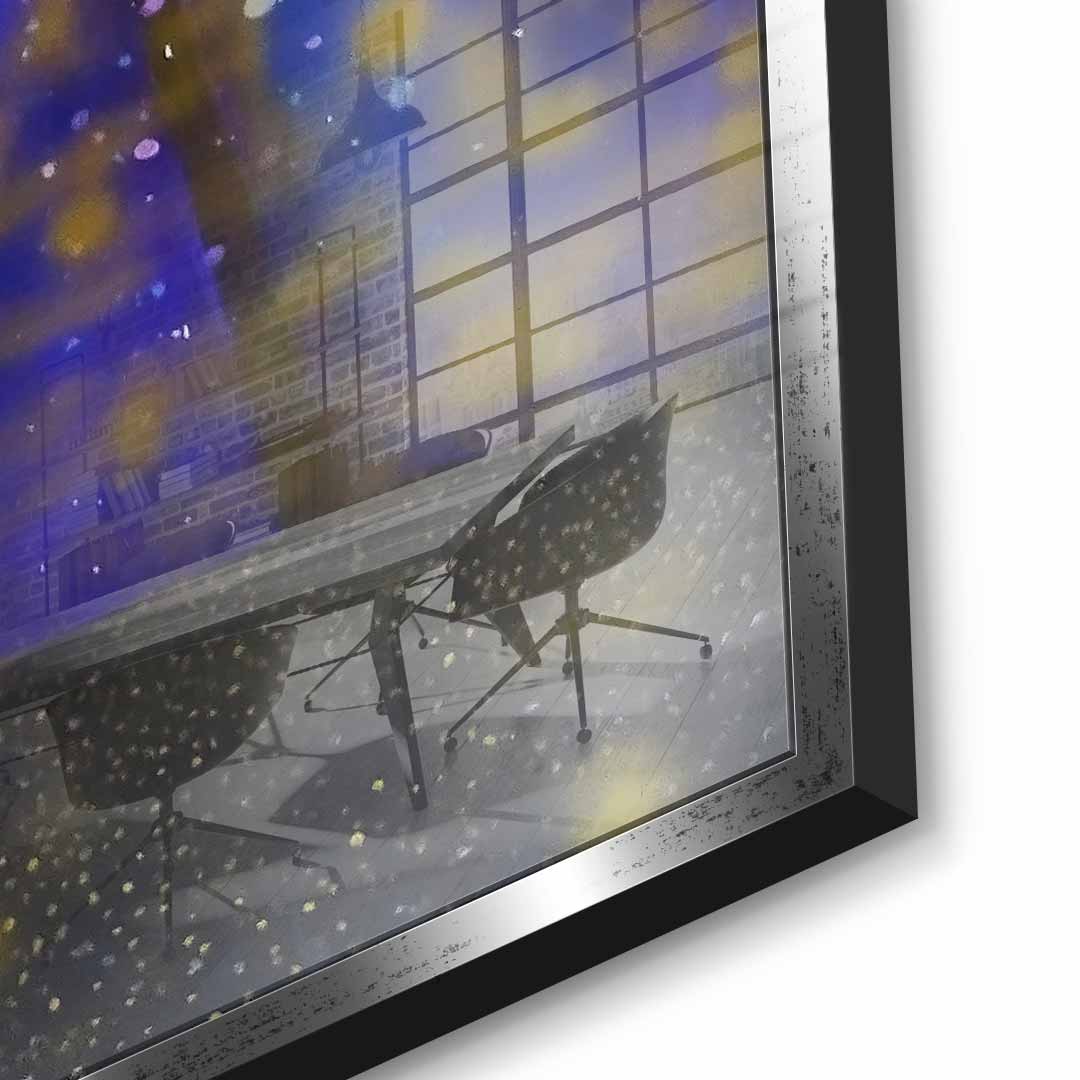 In white we dream gold - acrylic glass