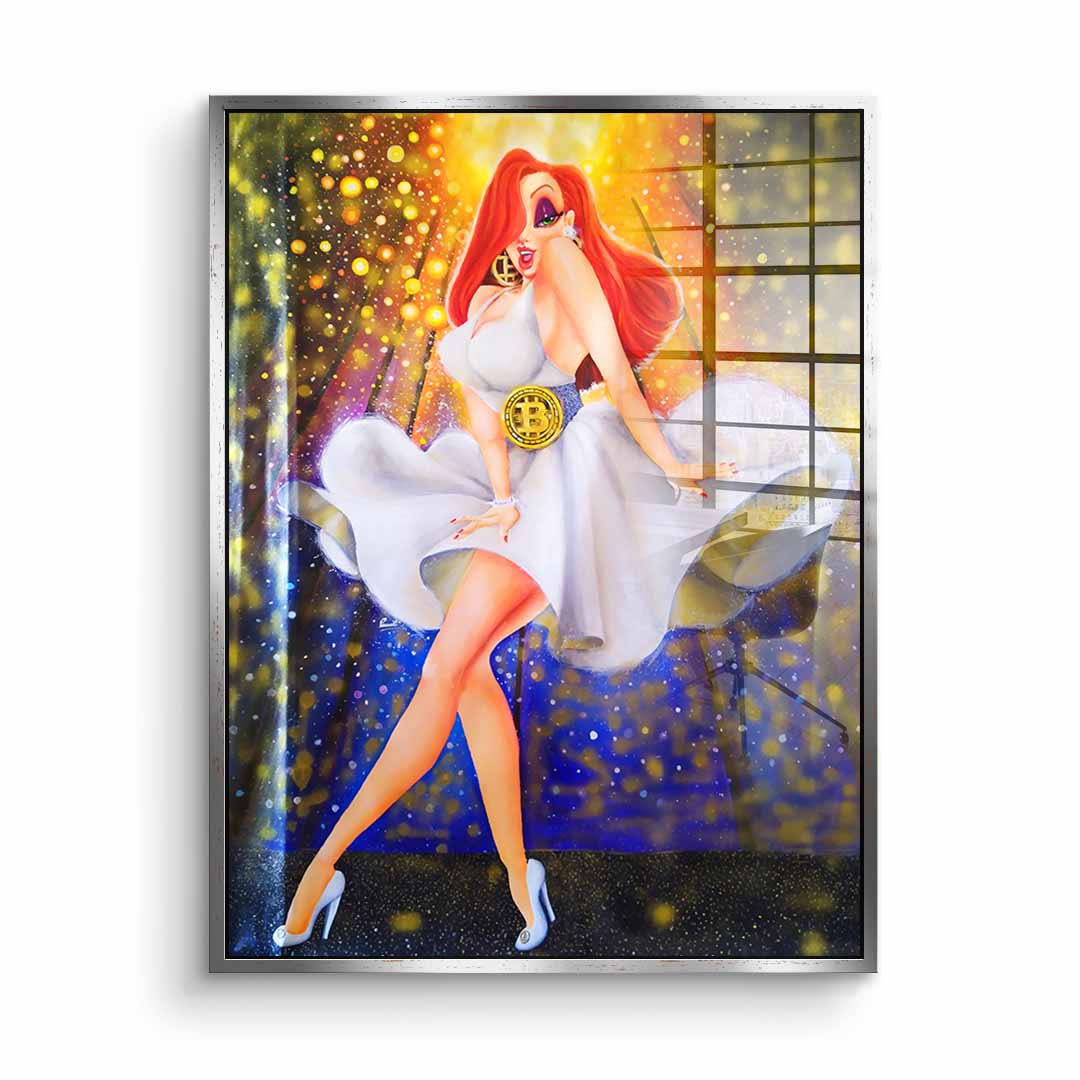 In white we dream gold - acrylic glass
