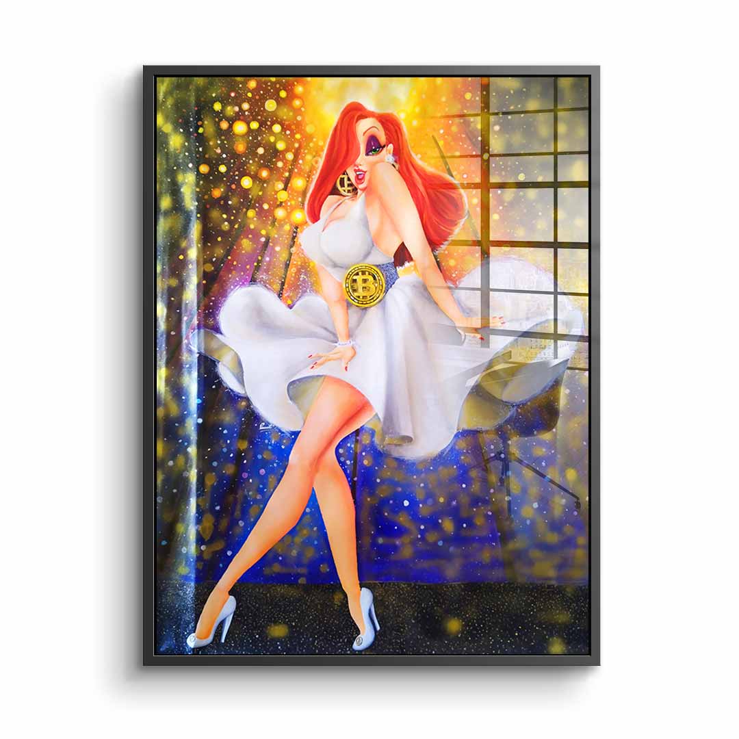 In white we dream gold - acrylic glass